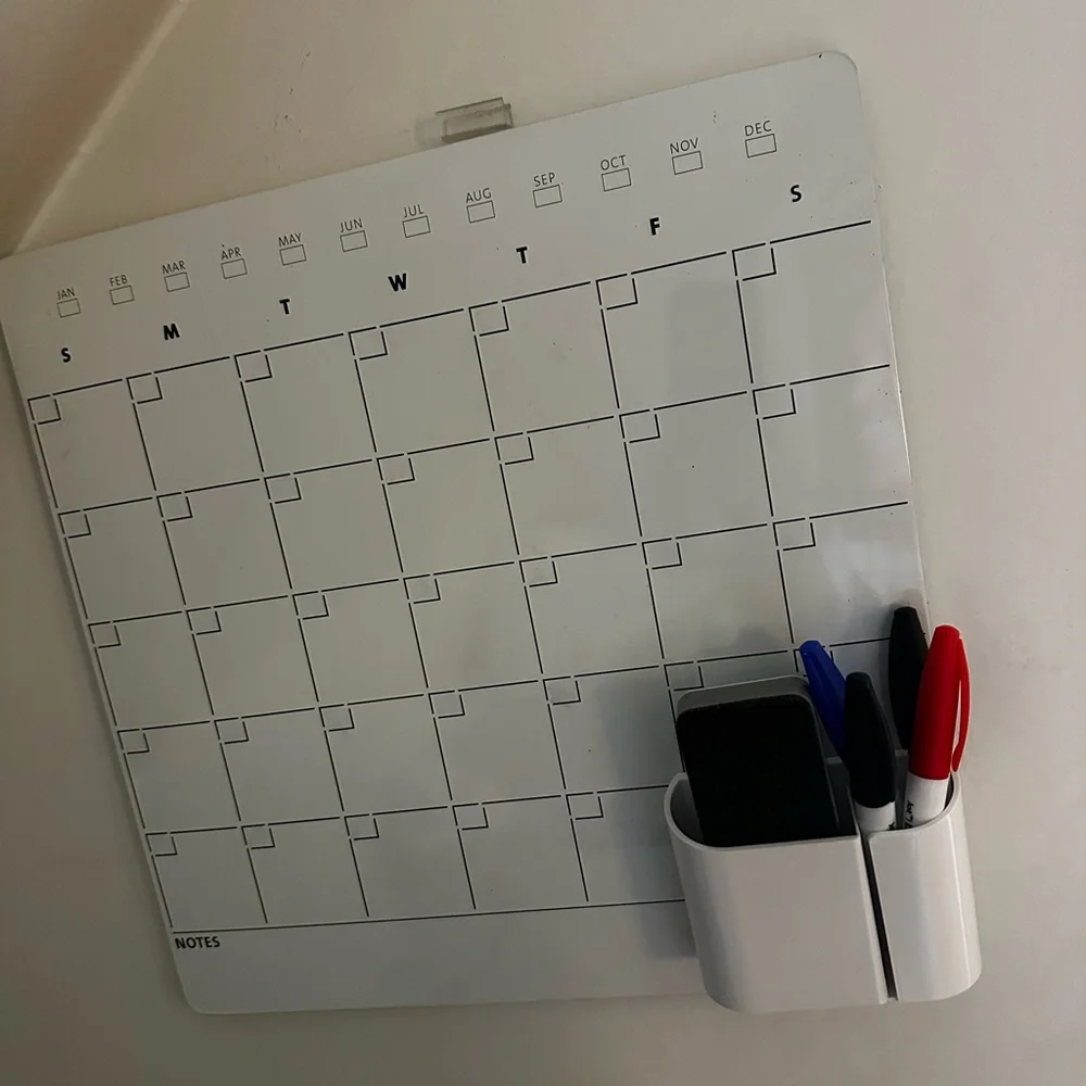 Whiteboard Monthly Planner with Marker Set